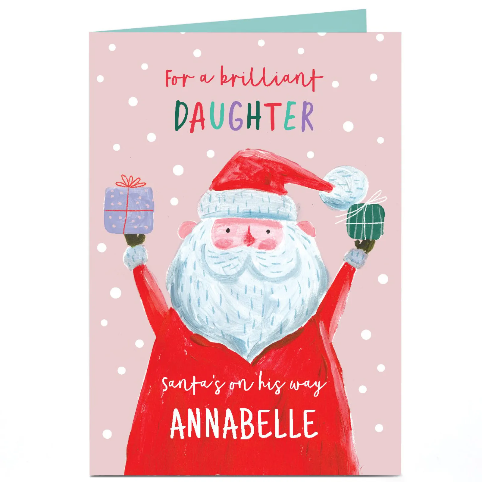 Sale Personalised Christmas Card - For a Brilliant Daughter Christmas