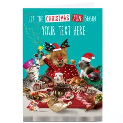 Card Factory Personalised Christmas Card - Let The Christmas Fun Begin