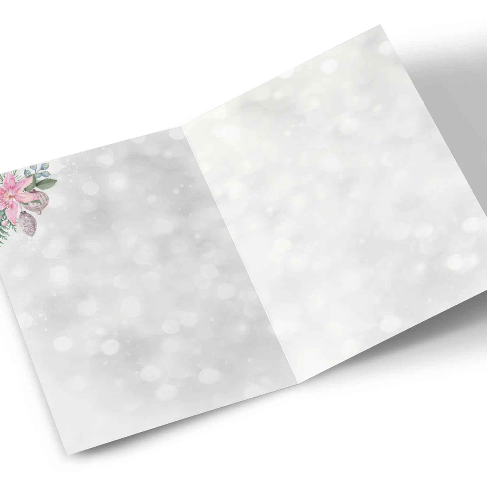 Sale Personalised Christmas Card - Wonderful Wife, Grey, Pink Flowers Christmas