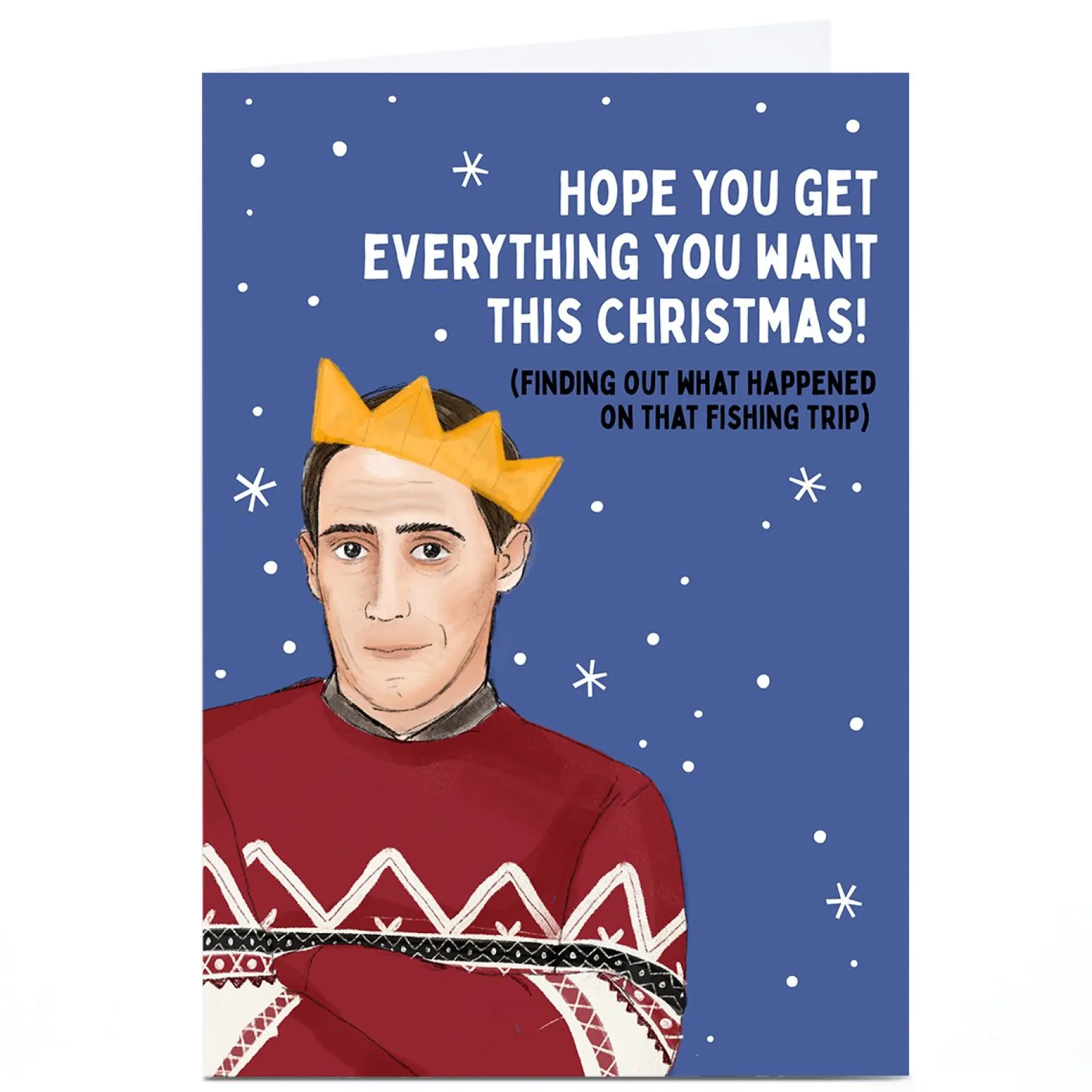 Card Factory Personalised Christmas Card - Fishing Trip