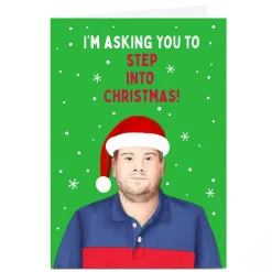 Clearance Personalised Christmas Card - Step into Christmas Trending|Funny