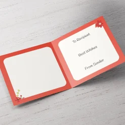 Sale Personalised Christmas Card - Be Merry, Mum and Dad Christmas