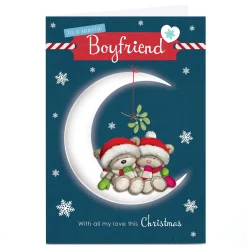 Best Personalised Christmas Card - HUGS - Boyfriend Christmas