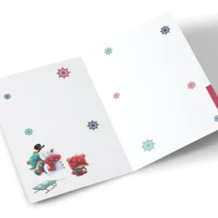 Sale Personalised Christmas Card - For Both Of You Snowball Fight Christmas