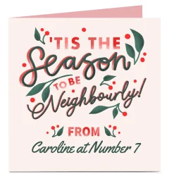 New Personalised Christmas Card - Neighbourly Season Premium Square|Christmas