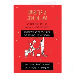 New Personalised Christmas Card - Only Two Modes, Daughter & Son-in-Law Funny|Christmas