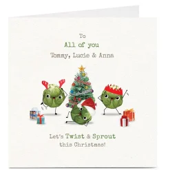 Card Factory Personalised Christmas Card - Twist & Sprout