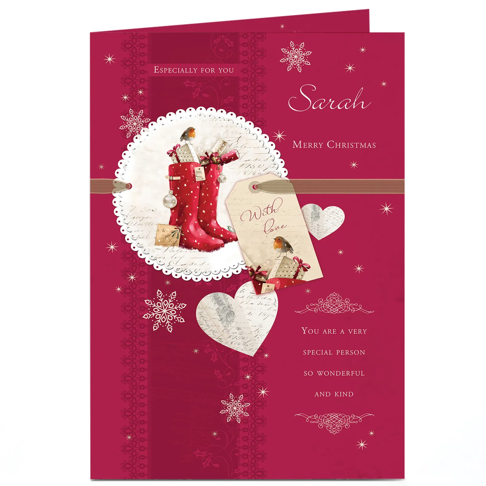 Best Personalised Christmas Card - Especially For You Christmas
