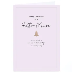 Sale Personalised Christmas Card - Merry Christmas To A Foster Mum Christmas