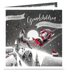 Card Factory Personalised Christmas Card - For Wonderful Grandchildren