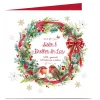 Outlet Personalised Christmas Card - Robin Wreath Sister and Brother-In-Law Premium Square|Christmas