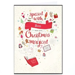 Sale Personalised Christmas Card - Christmas Storybook, Son Christmas