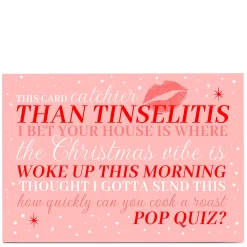 Discount Personalised Christmas Card - Catchier than Tinselitis Trending|Christmas