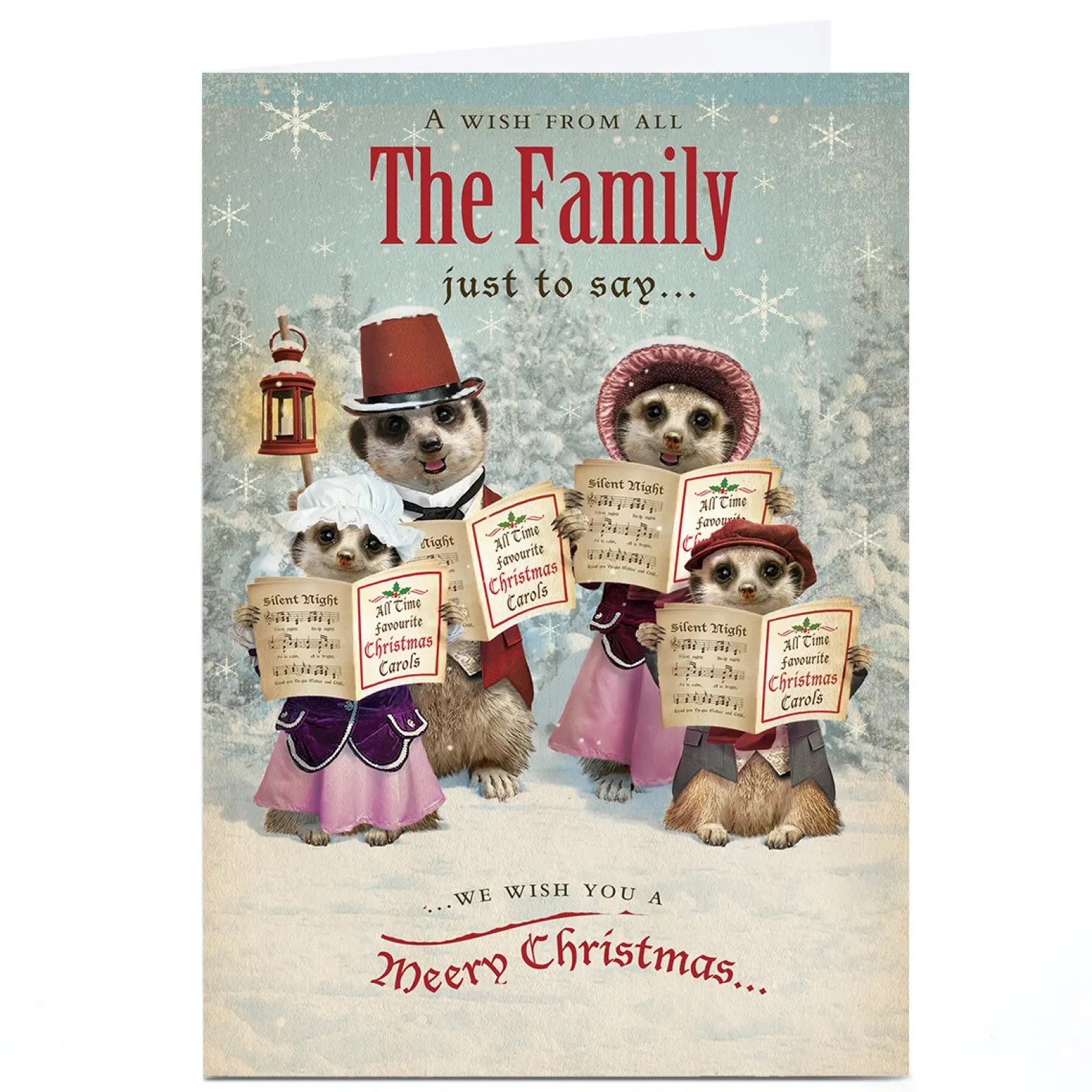 Card Factory Personalised Christmas Card - The Family