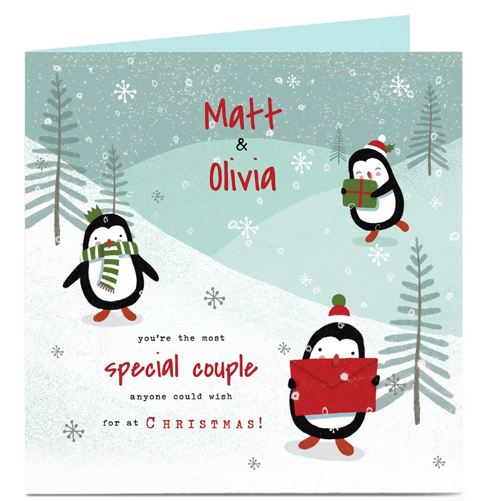 Card Factory Personalised Christmas Card - The Most Special Couple