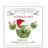Card Factory Personalised Christmas Card - A Christmas To Sprout About Dad