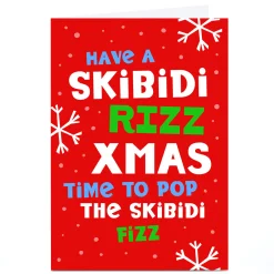 New Personalised Christmas Card - Skibidi Rizz Christmas Trending|Funny