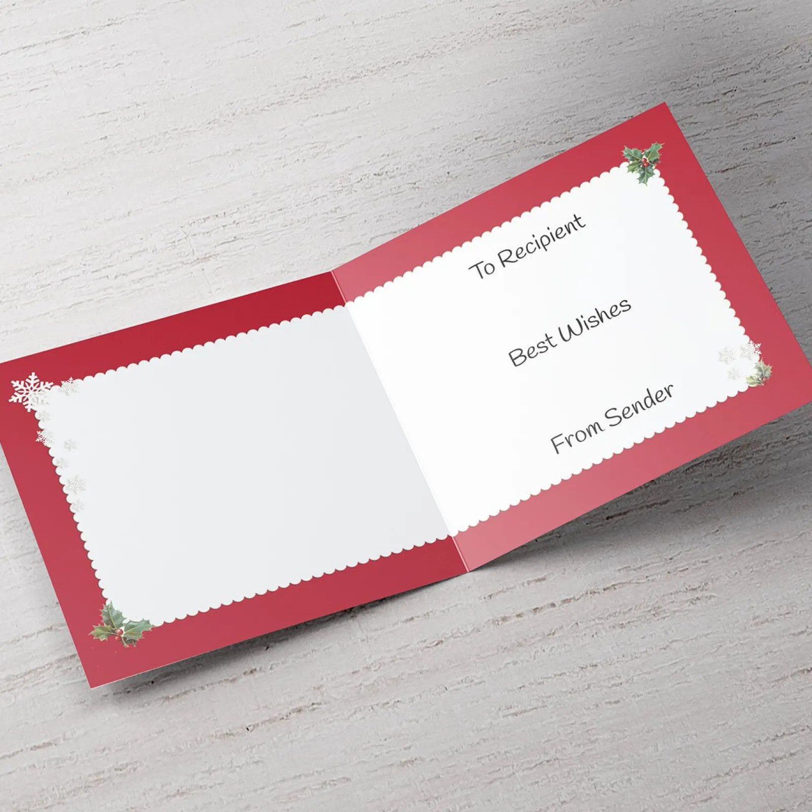 Card Factory Personalised Christmas Card - Robin Wreath Son and Daughter-In-Law