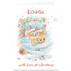 Best Personalised Christmas Card - Teddy Bears Christmas