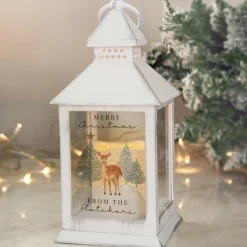 Card Factory Personalised Christmas Deer White LED Lantern