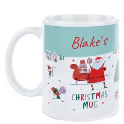 Kids Card Factory Personalised Christmas Mug - North Pole Scene
