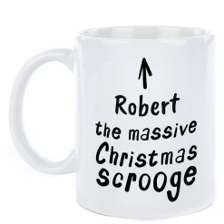 Outlet Personalised Christmas Mug - Scrooge Personalised Mugs|Mugs