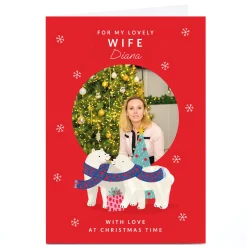 Discount Personalised Christmas Photo Card - For my Lovely Wife Christmas|Photo