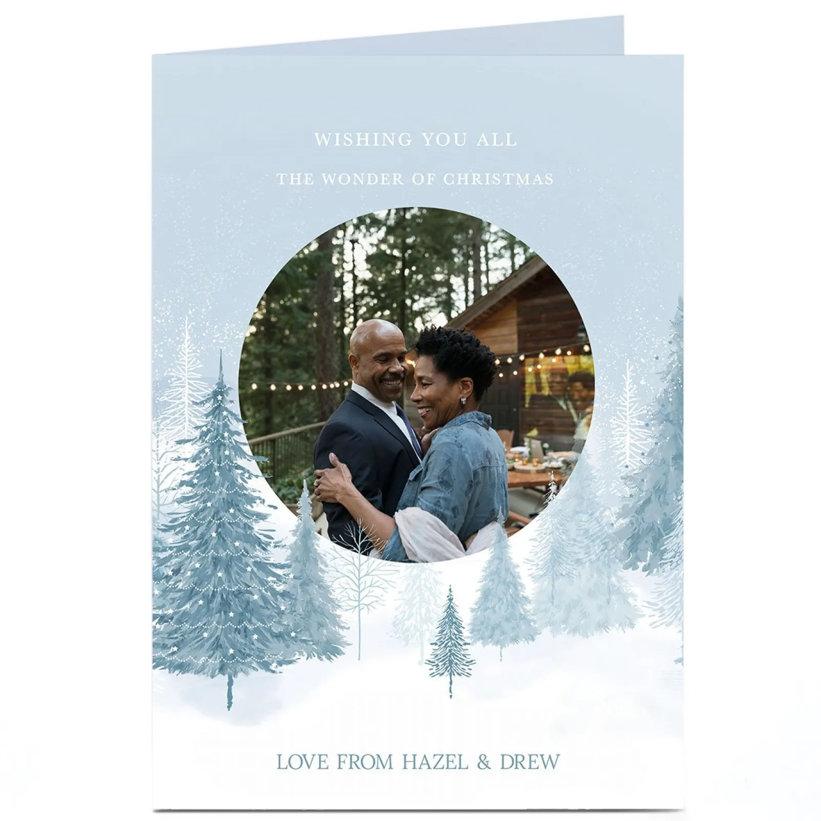 Card Factory Personalised Christmas Photo Card - The Wonder Of Christmas