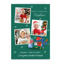 Card Factory Personalised Christmas Photo Card - For a Special Nephew