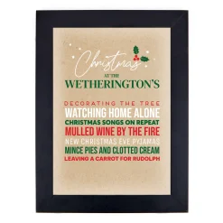 Online Personalised Christmas Print - Christmas Traditions Personalised Canvas & Wall Art|Photo Prints & Wall Art