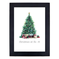Card Factory Personalised Christmas Print - Tree Address