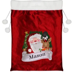 Kids Card Factory Personalised Christmas Santa Red Sack