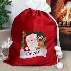 Kids Card Factory Personalised Christmas Santa Red Sack