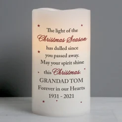 Best Personalised Christmas Season LED Memorial Candle Scented Candles|Christmas Gifts