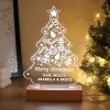 Card Factory Personalised Christmas Tree Wooden Based LED Light