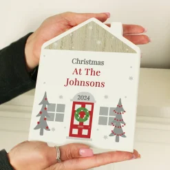 Sale Personalised Christmas Wooden House Ornament Christmas Gifts|Gifts For Couples