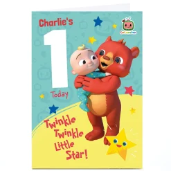 Kids Card Factory Personalised CoComelon 1st Birthday Card - Twinkle Twinkle
