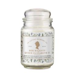 Sale Personalised Commemorative Queen Elizabeth II Large Candle Jar Scented Candles|Memorial Gifts