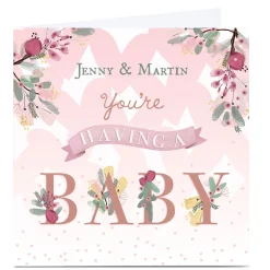 New Personalised Congratulations Card - You're Having A Baby Premium Square|New Baby