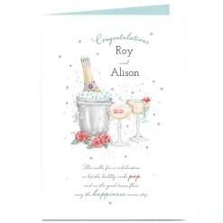 Best Personalised Congratulations Card - Happiness Never Stops Wedding|New Home