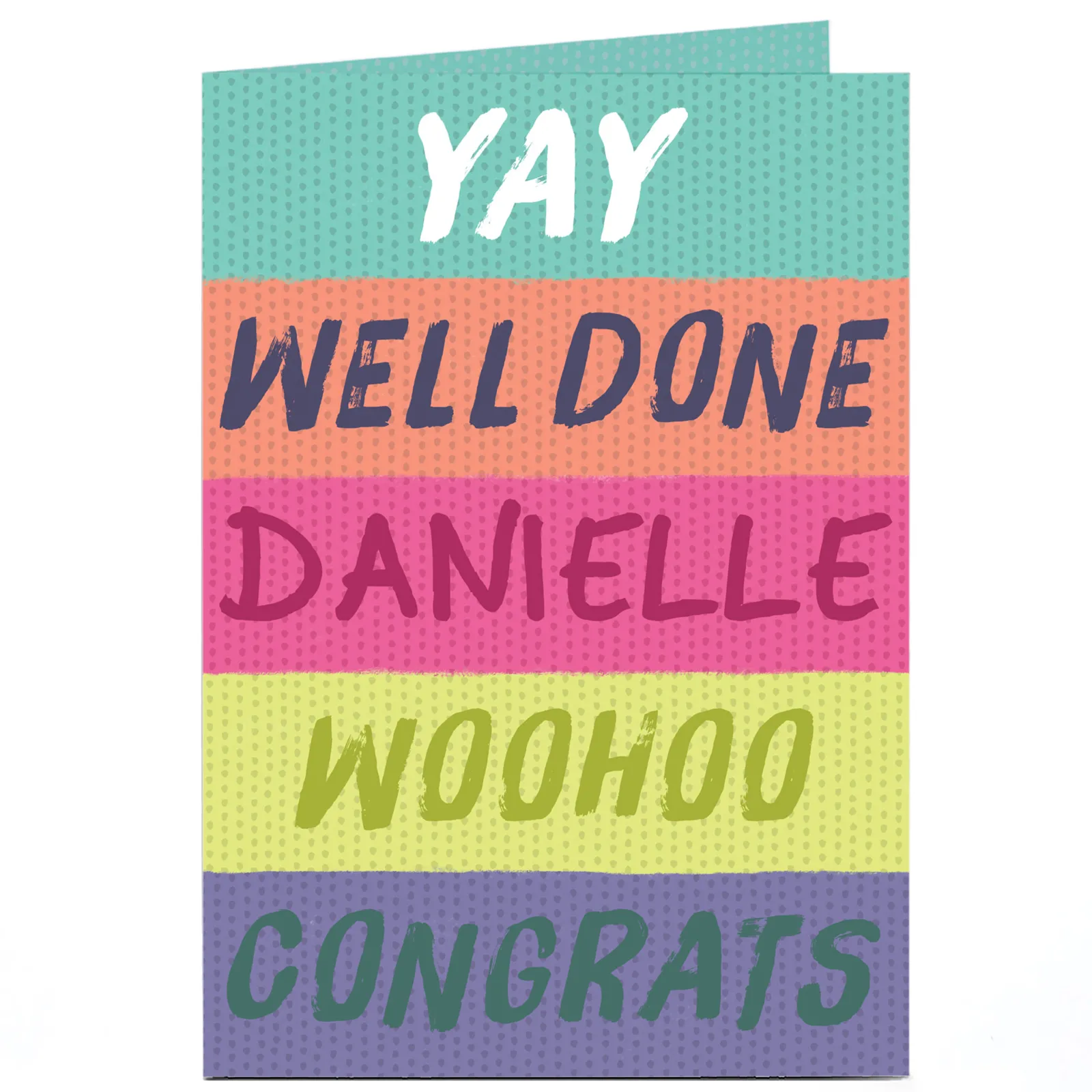 Card Factory Personalised Congratulations Card - Yay Well Done