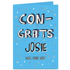 Card Factory Personalised Congratulations Card - Well Done You!