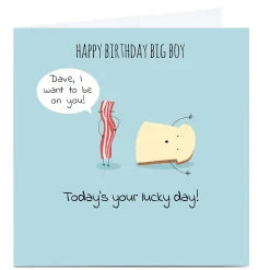 Personalised Cory Reid Birthday Card - Bacon Sandwich Funny|Birthday