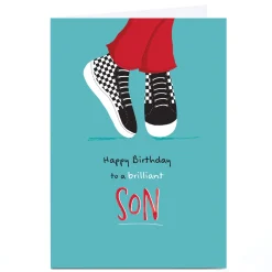 Hot Personalised Cory Reid Birthday Card - Son Shoes Son|For Son