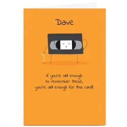 Hot Personalised Cory Reid Birthday Card - VHS Tape For Friend|Male Friend