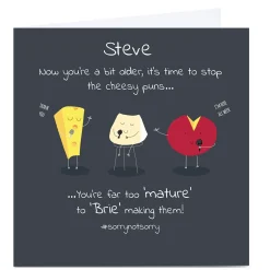 Online Personalised Cory Reid Birthday Card - Cheesy Puns Premium Square|Funny