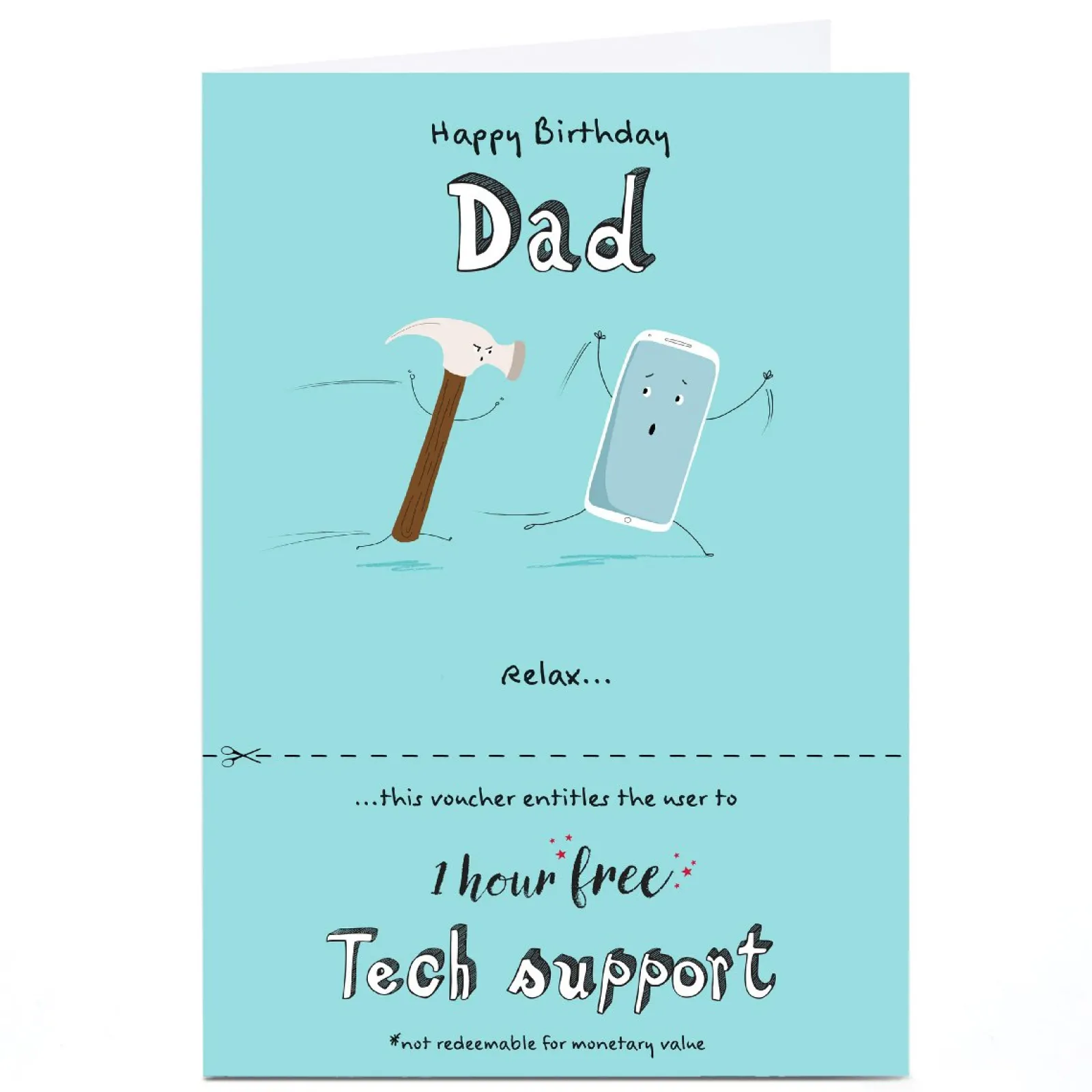 Card Factory Personalised Cory Reid Birthday Card - Dad Tech Support
