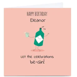 Personalised Cory Reid Card - Let The Celebrations Be-Gin! Funny|Birthday