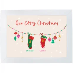 Card Factory Personalised Couple Christmas Print - 2 Stockings