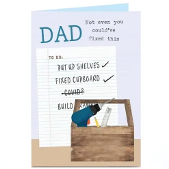 Personalised Covid Birthday Card - Dad To Do List For Dad|Dad
